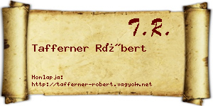 Tafferner Róbert névjegykártya